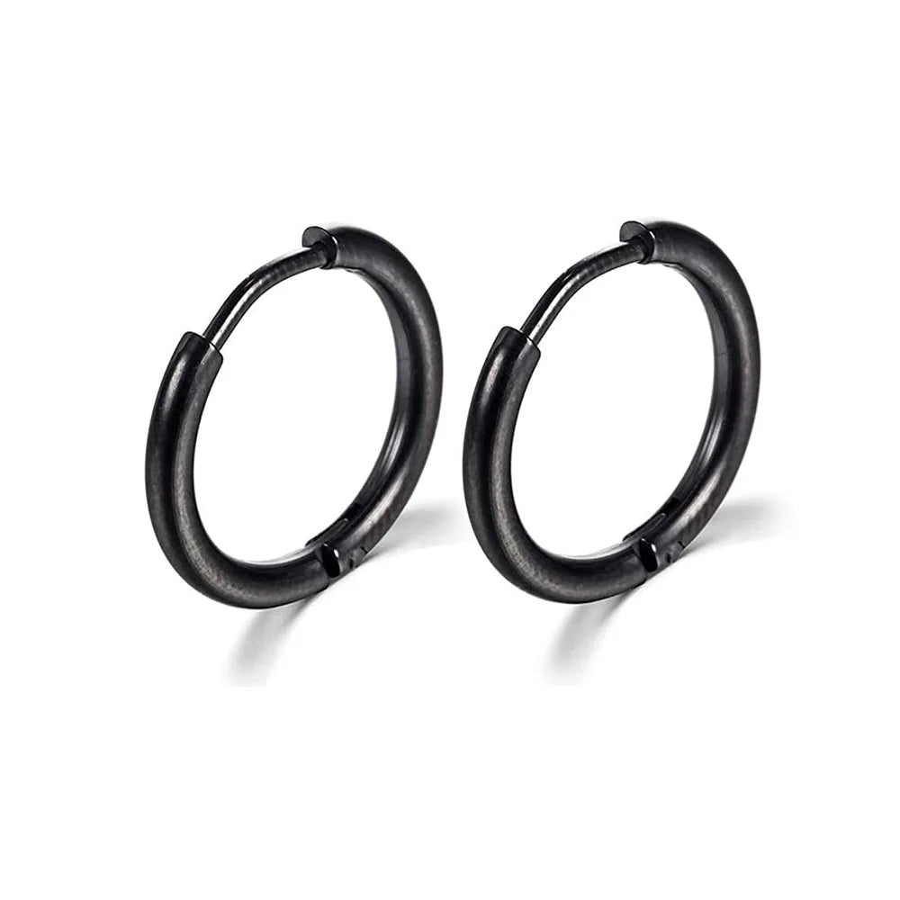 Simple Stainless Steel Hoop Earrings