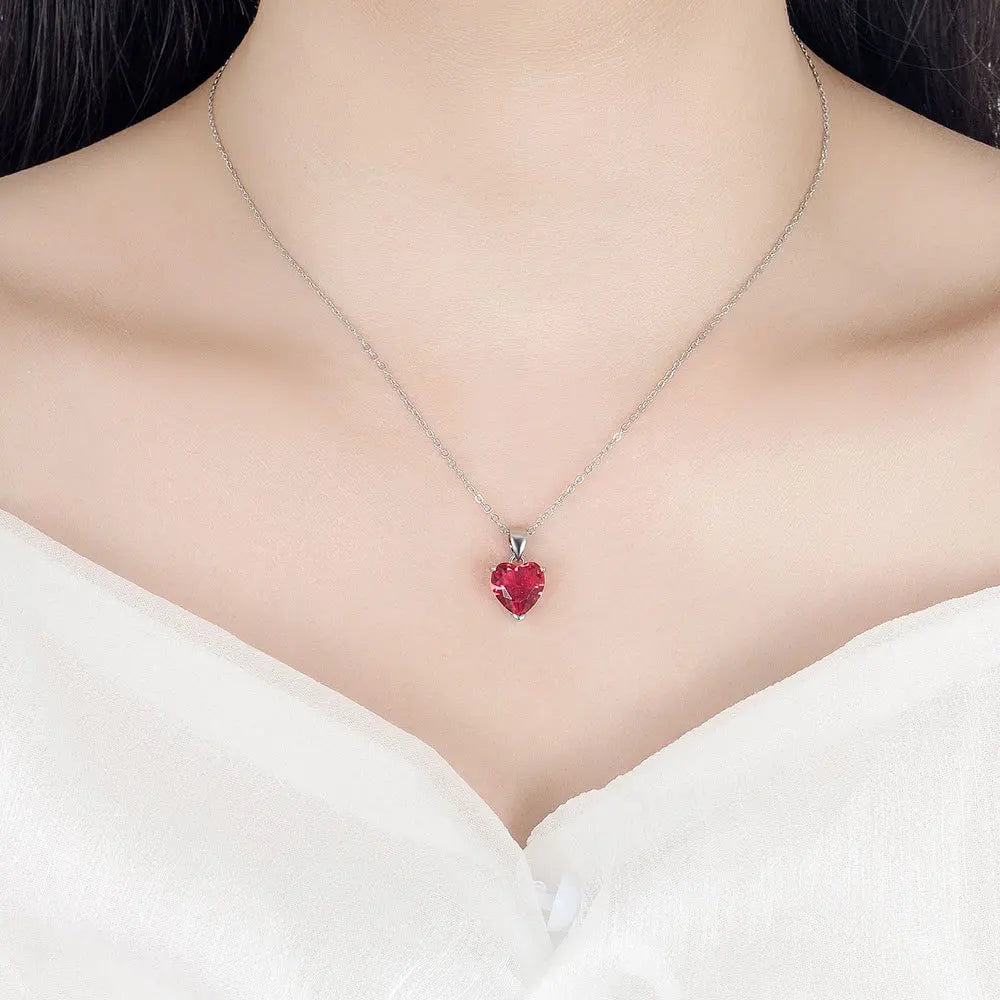 Elegant Heart Zircon Jewelry Set