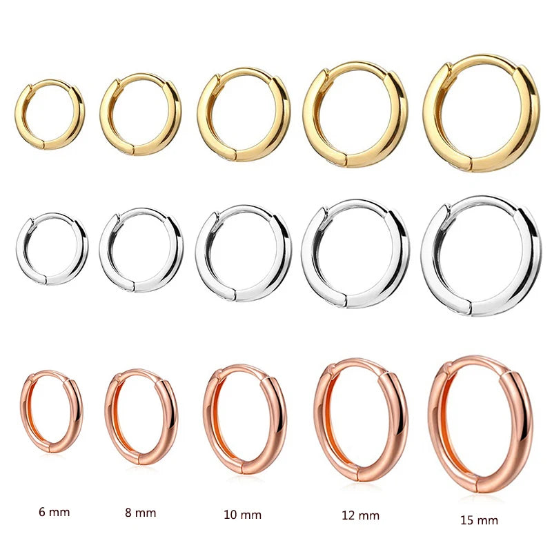 Simple Stainless Steel Hoop Earrings