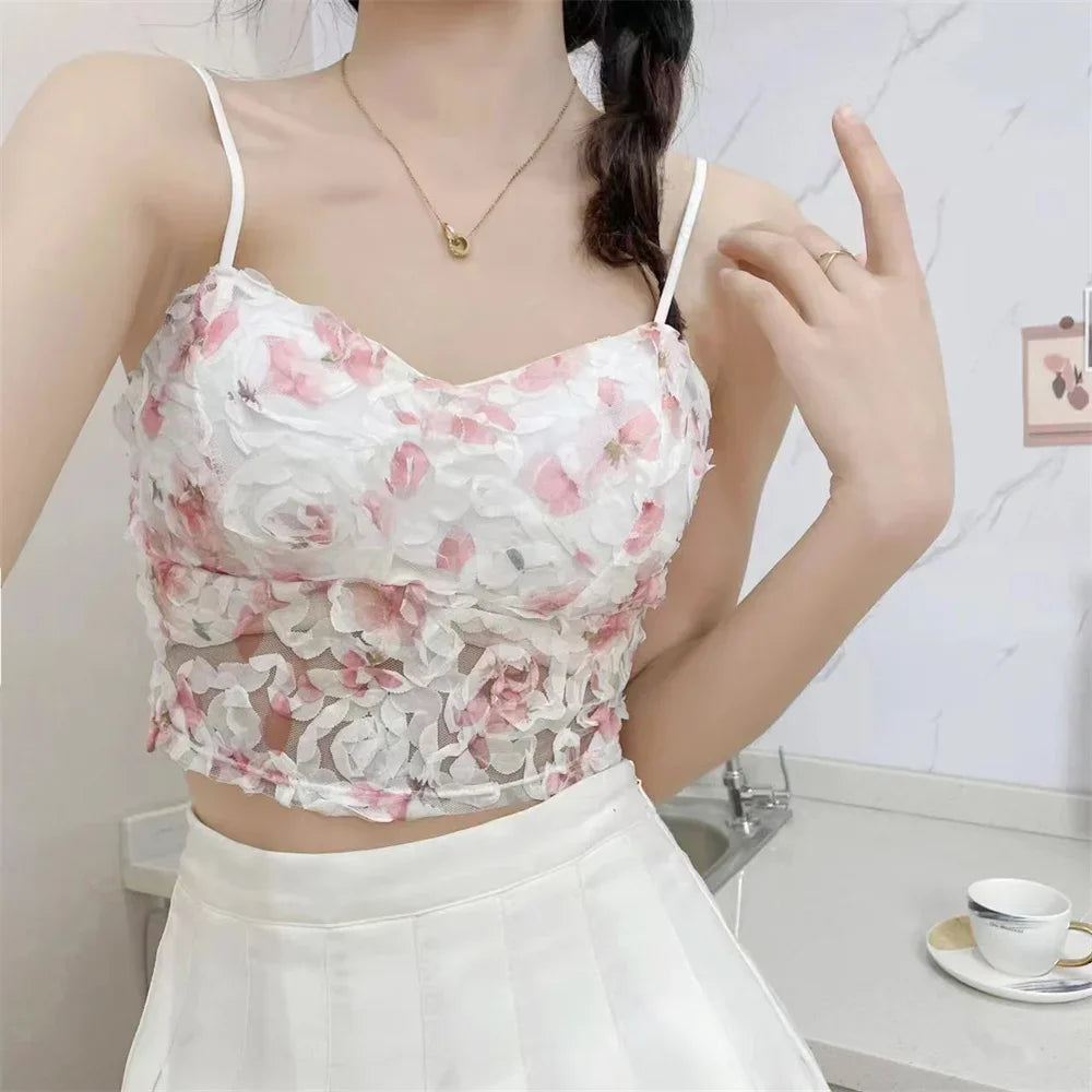 Floral Lace Corset Crop Top