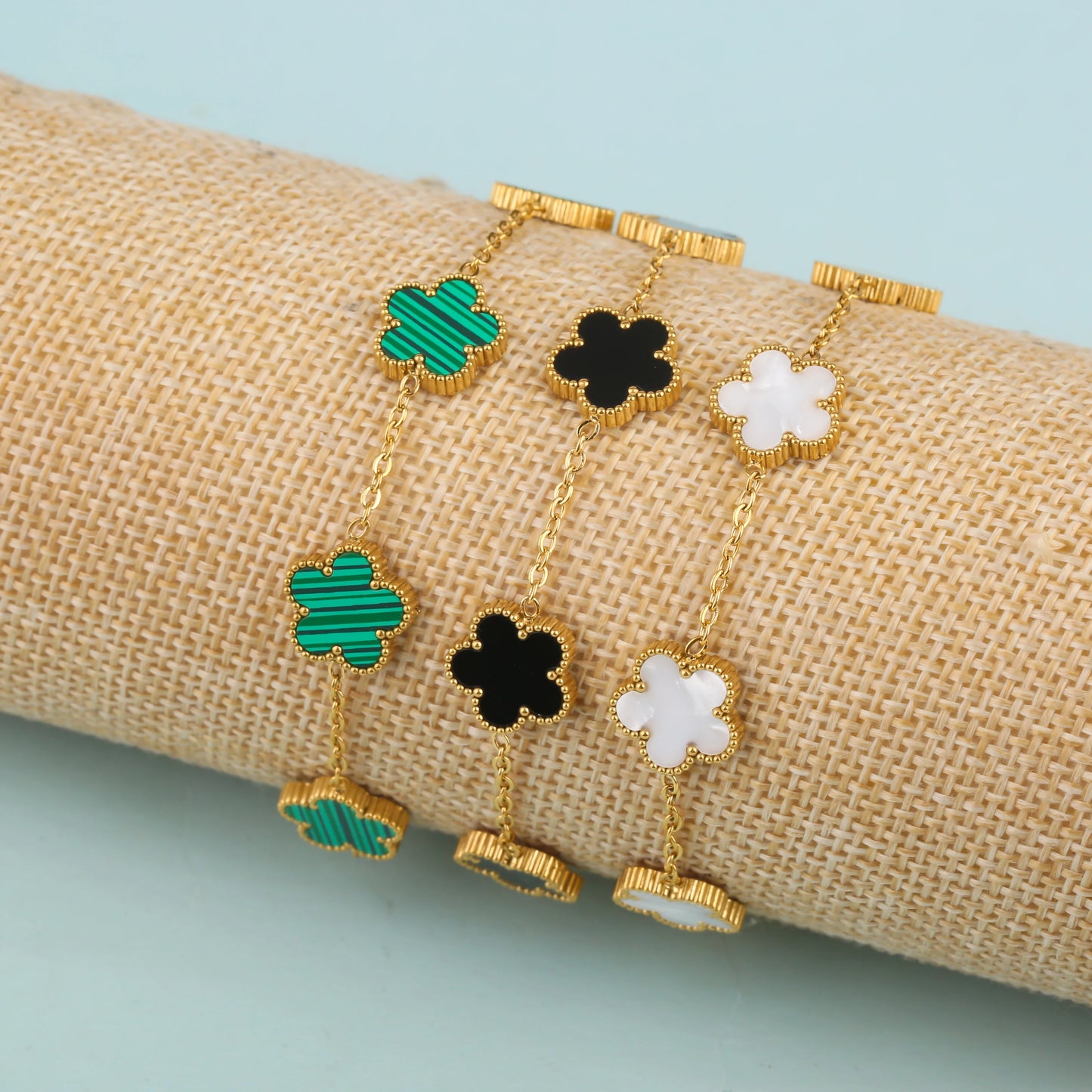 Gold Clover Petal Bracelet